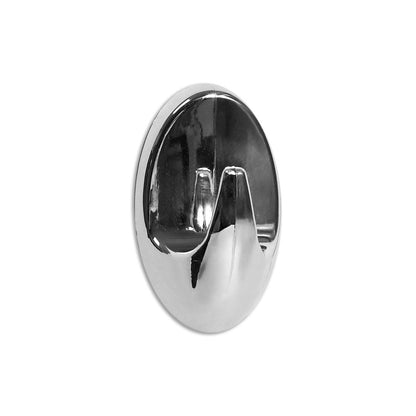 COLGADOR OVALADO PLASTICO 3PZ CROMADO 50MM LH-3585