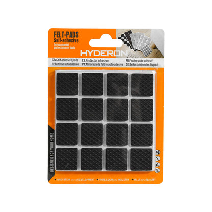 PROTECTOR ADHESIVO CUADRADO NEGRO 32PZ 19MM LH3563