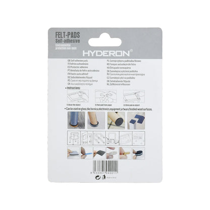 PROTECTOR ADHESIVO CUADRADO NEGRO 32PZ 19MM LH3563