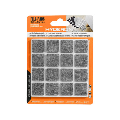 PROTECTOR ADHESIVO CUADRADO GRIS 32PZ 19MM LH-3569