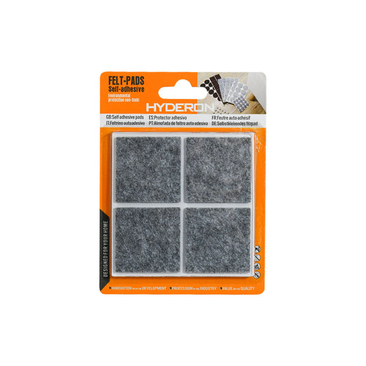 PROTECTOR ADHESIVO CUADRADO GRIS 8PZ 40MM LH-3571