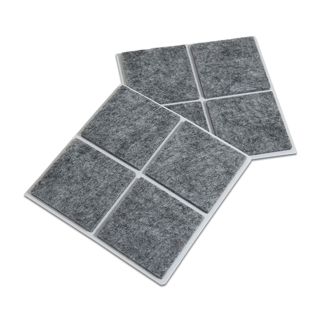 PROTECTOR ADHESIVO CUADRADO GRIS 8PZ 40MM LH-3571