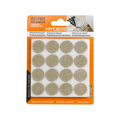 PROTECTOR ADHESIVO REDONDO BEIGE 32PZ 19MM LH-3572