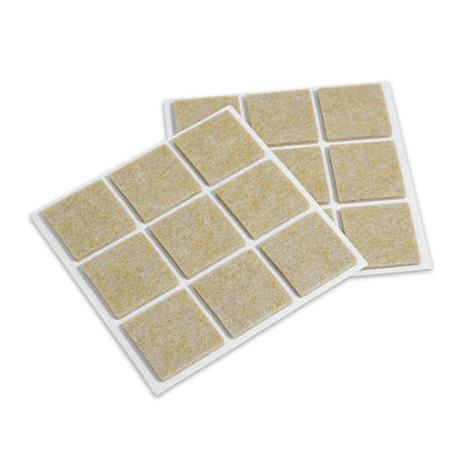 PROTECTOR ADHESIVO CUADRADO BEIGE 18PZ 25MM LH3576