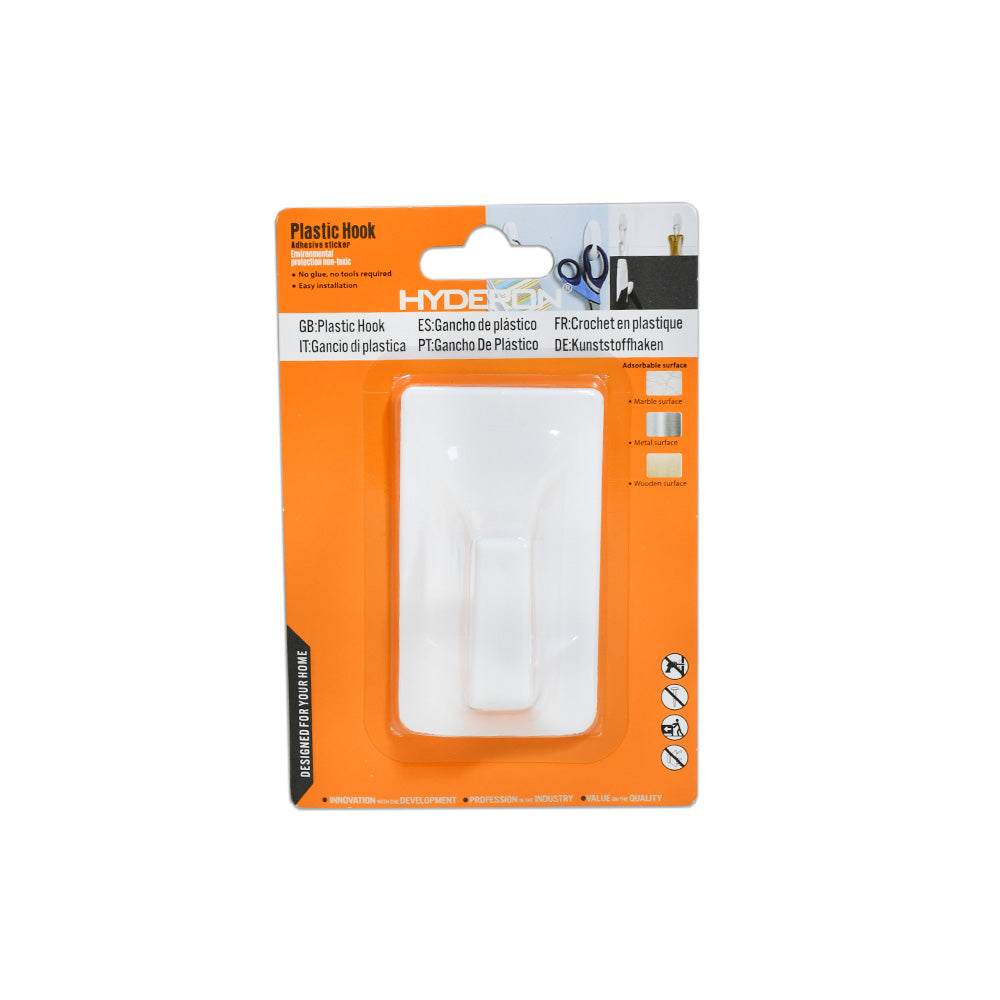 COLGADOR CUADRADO PLASTICO 1PZ BLANCO 81MM LH-3593