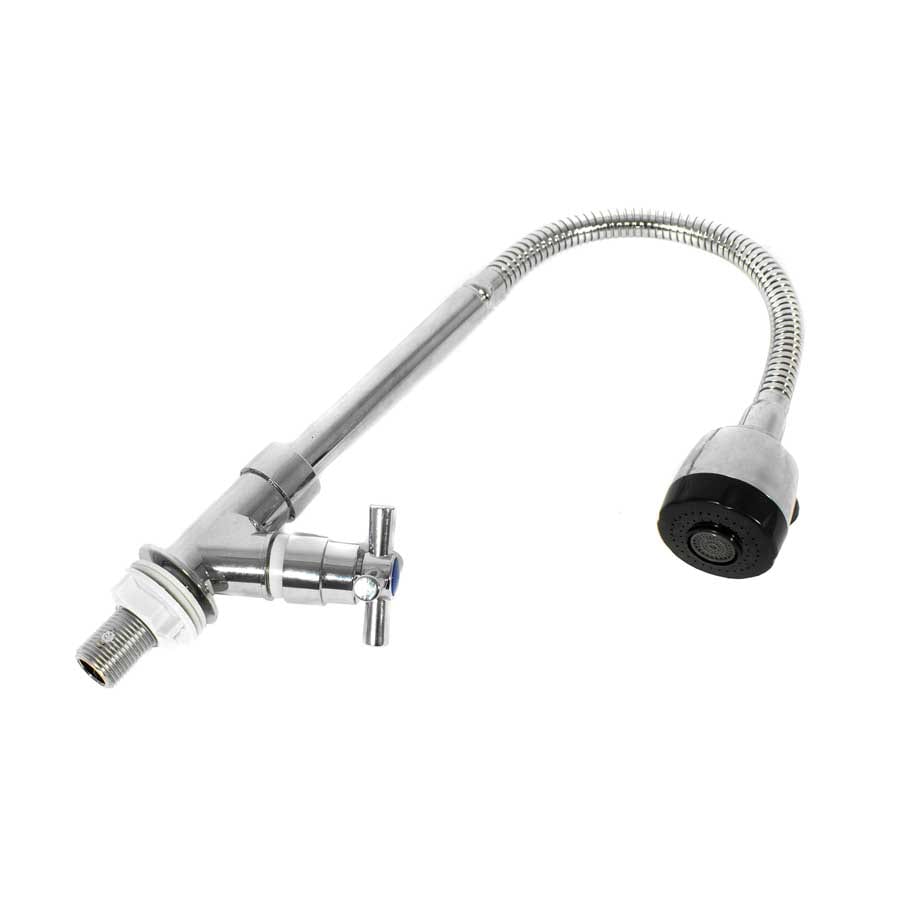 GRIFO METALICO PARA MESADA C/PICO FLEXIBLE LH-2786