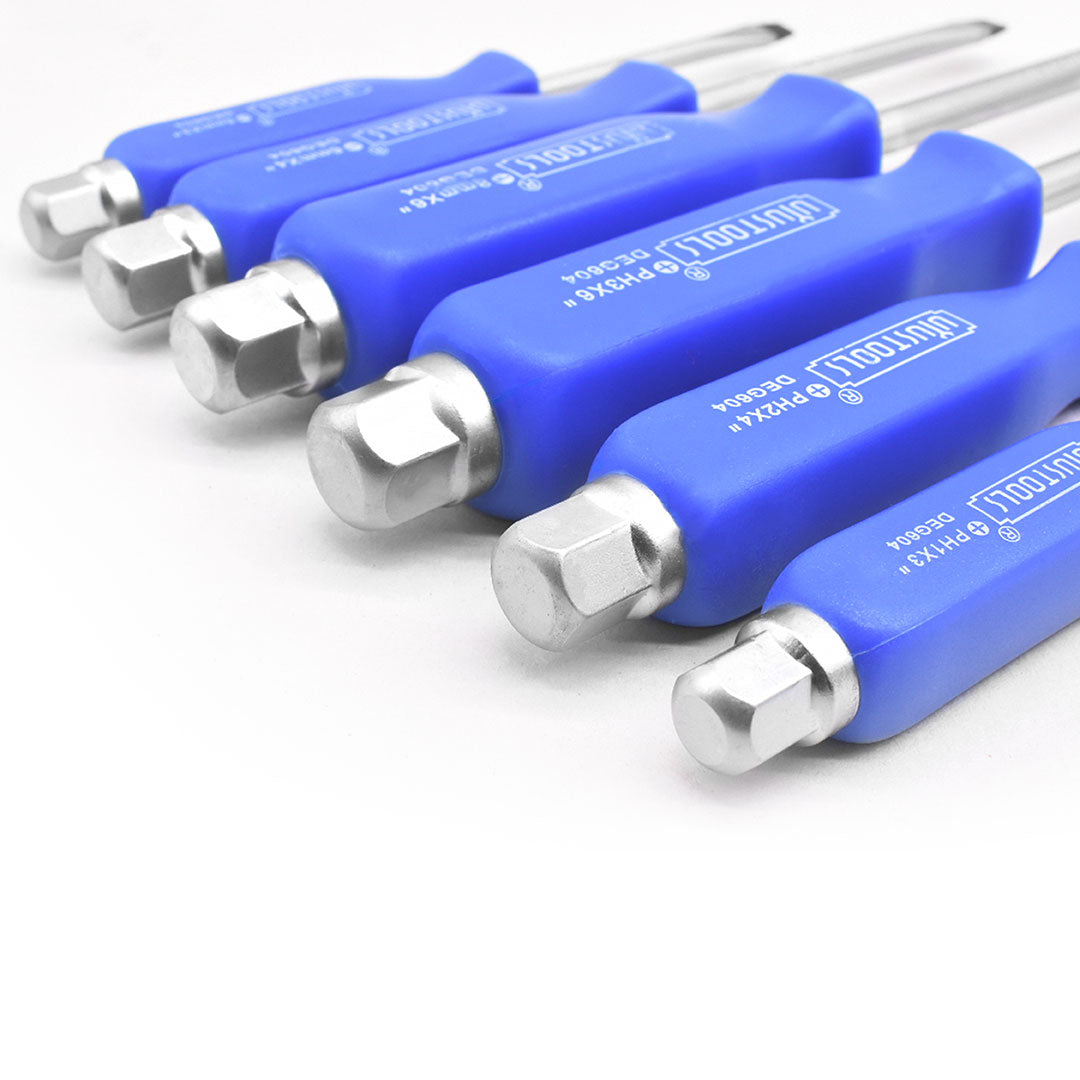 DESTORNILLADOR DE GOLPE 6PZ AZUL UYUST DEG604