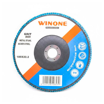 DISCO DE LIJA 7 1/4” METAL GRANO 60 WINONE LH-2139