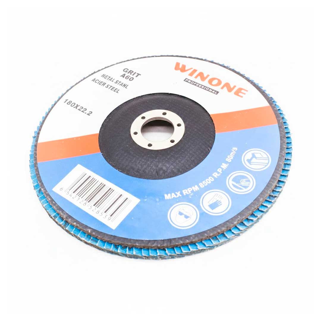DISCO DE LIJA 7 1/4” METAL GRANO 60 WINONE LH-2139