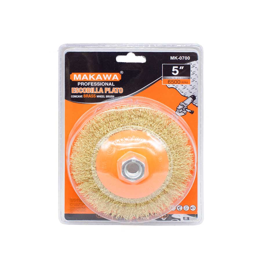 CEPILLO 5″ BRONCEADO P/AMOLADORA MAKAWA MK-0700