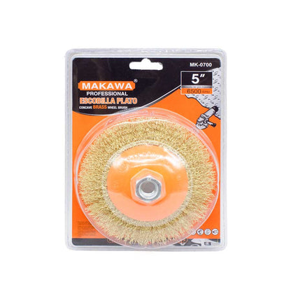CEPILLO 5″ BRONCEADO P/AMOLADORA MAKAWA MK-0700