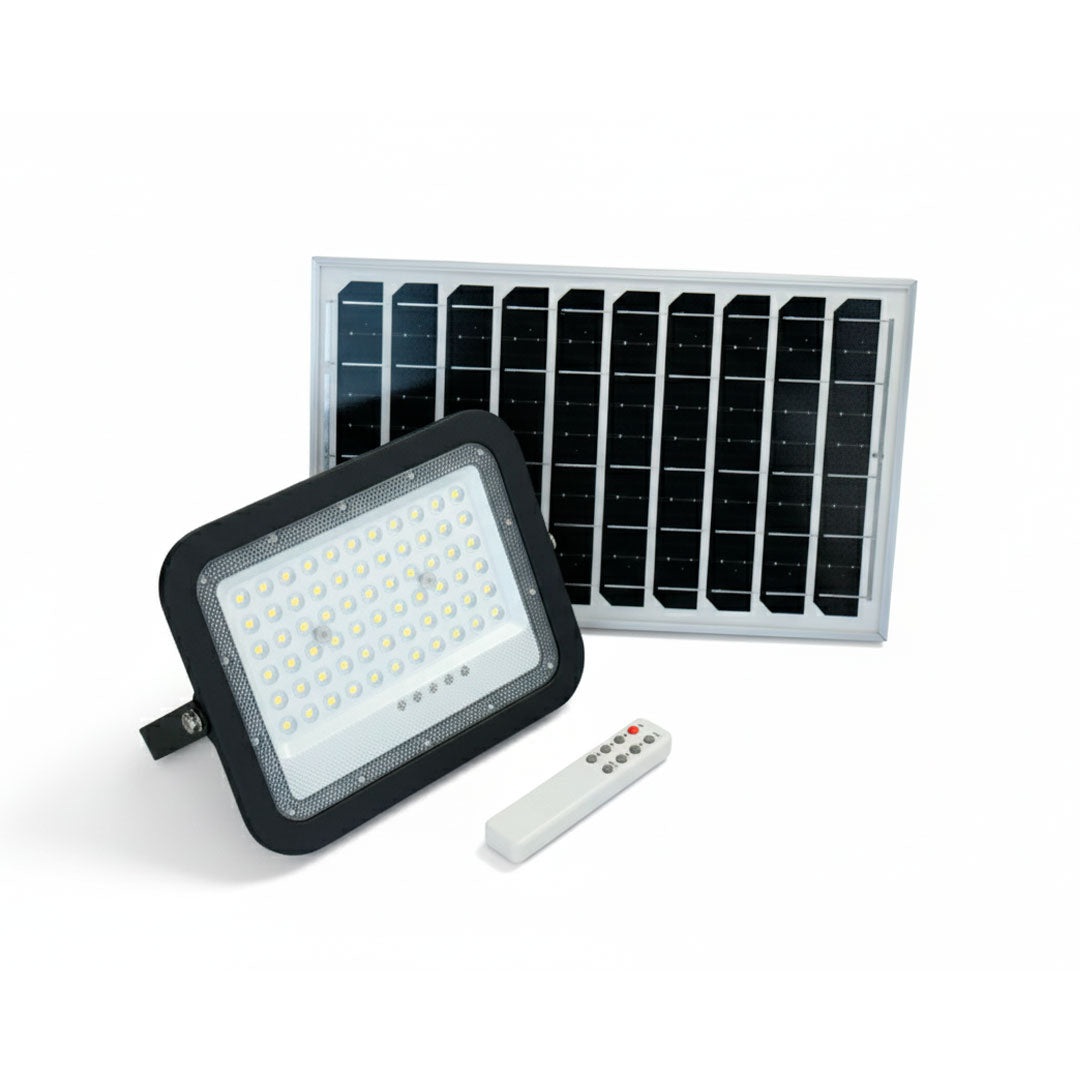 FOCO 100W SOLAR C/PANEL LUZ FRIA LED LIFE LH-3955