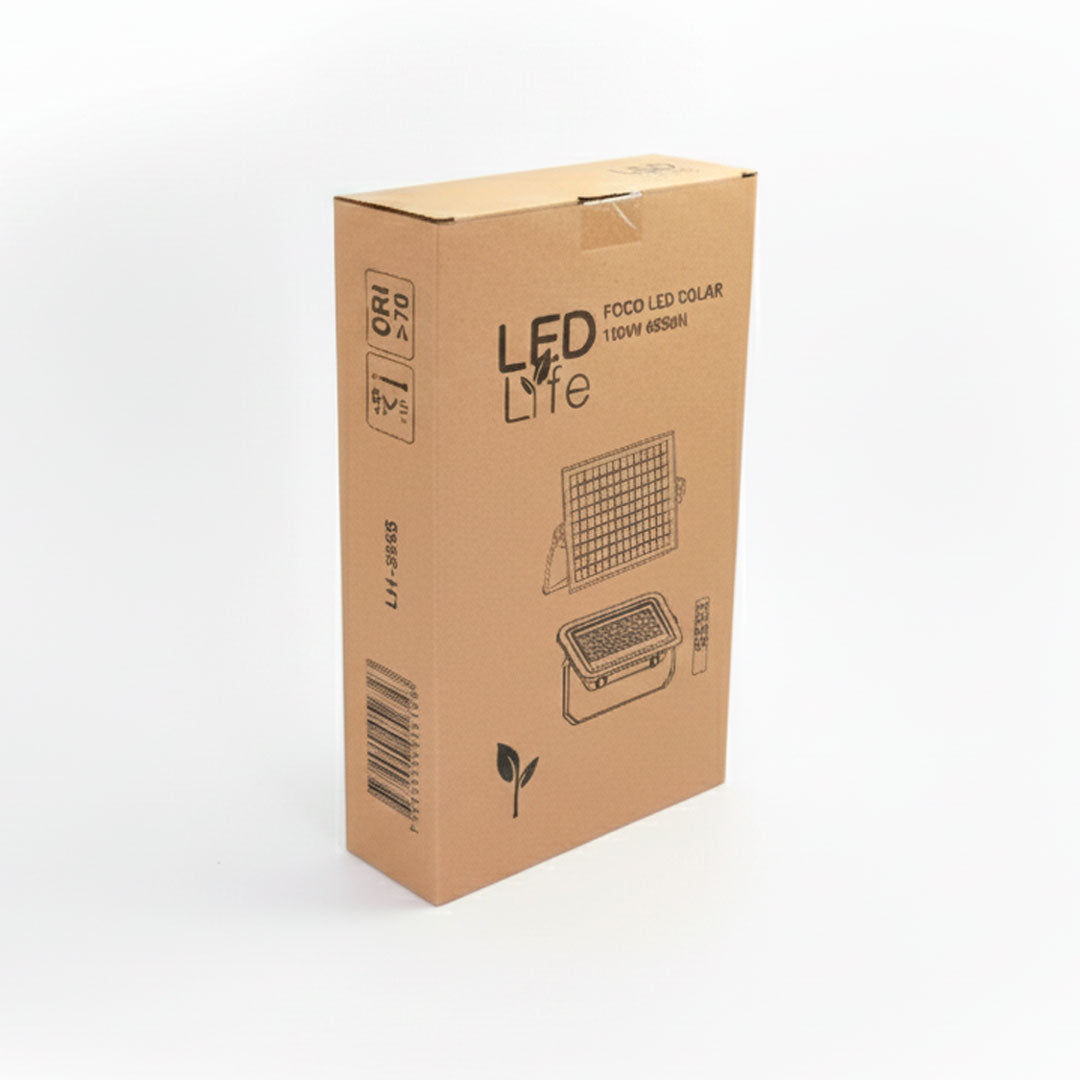 FOCO 100W SOLAR C/PANEL LUZ FRIA LED LIFE LH-3955