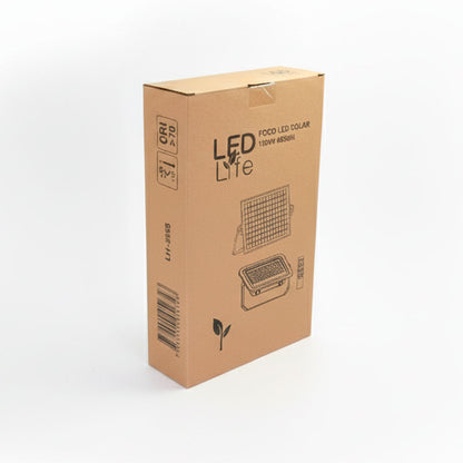 FOCO 100W SOLAR C/PANEL LUZ FRIA LED LIFE LH-3955
