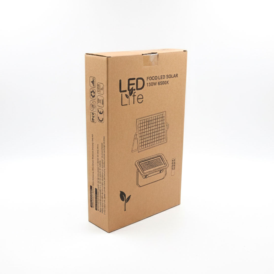 FOCO 150W SOLAR C/PANEL LUZ FRIA LED LIFE LH-3956