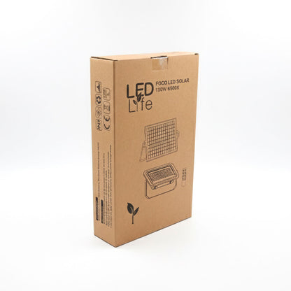 FOCO 150W SOLAR C/PANEL LUZ FRIA LED LIFE LH-3956