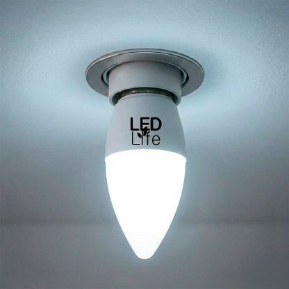 LAMPARA LED TIPO VELA 5W E14 FRIA LED LIFE LH-1826