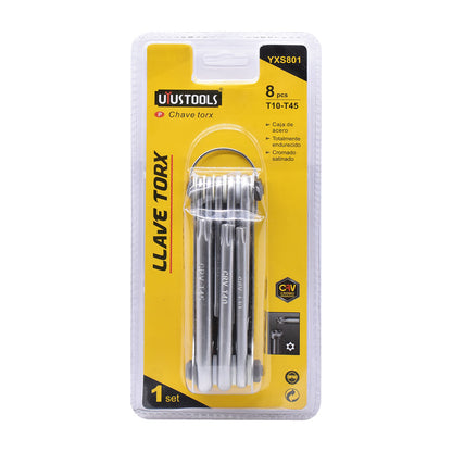 LLAVE TORX 8PZ T10-T45 UYUSTOOLS YXS801