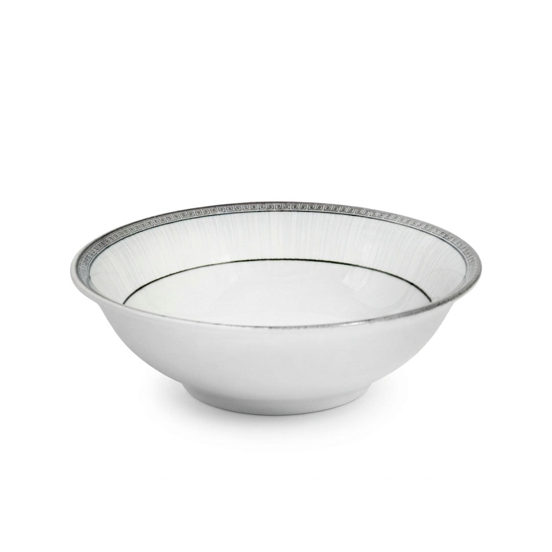 BOWL CERAMICO 18CM BORDE DISENO GRIS LH-4249