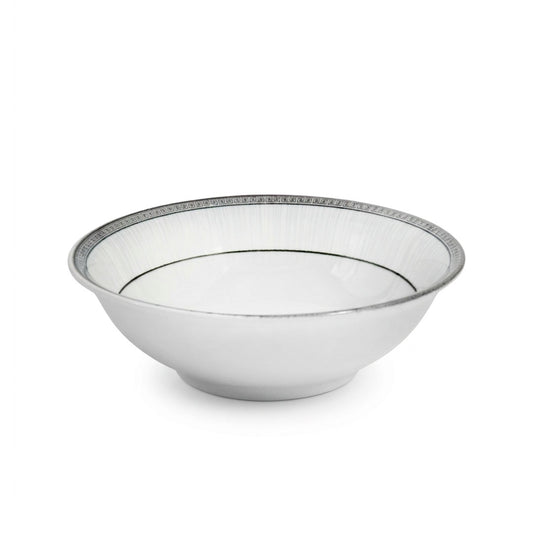BOWL CERAMICO 21CM BORDE DISENO GRIS LH-4248