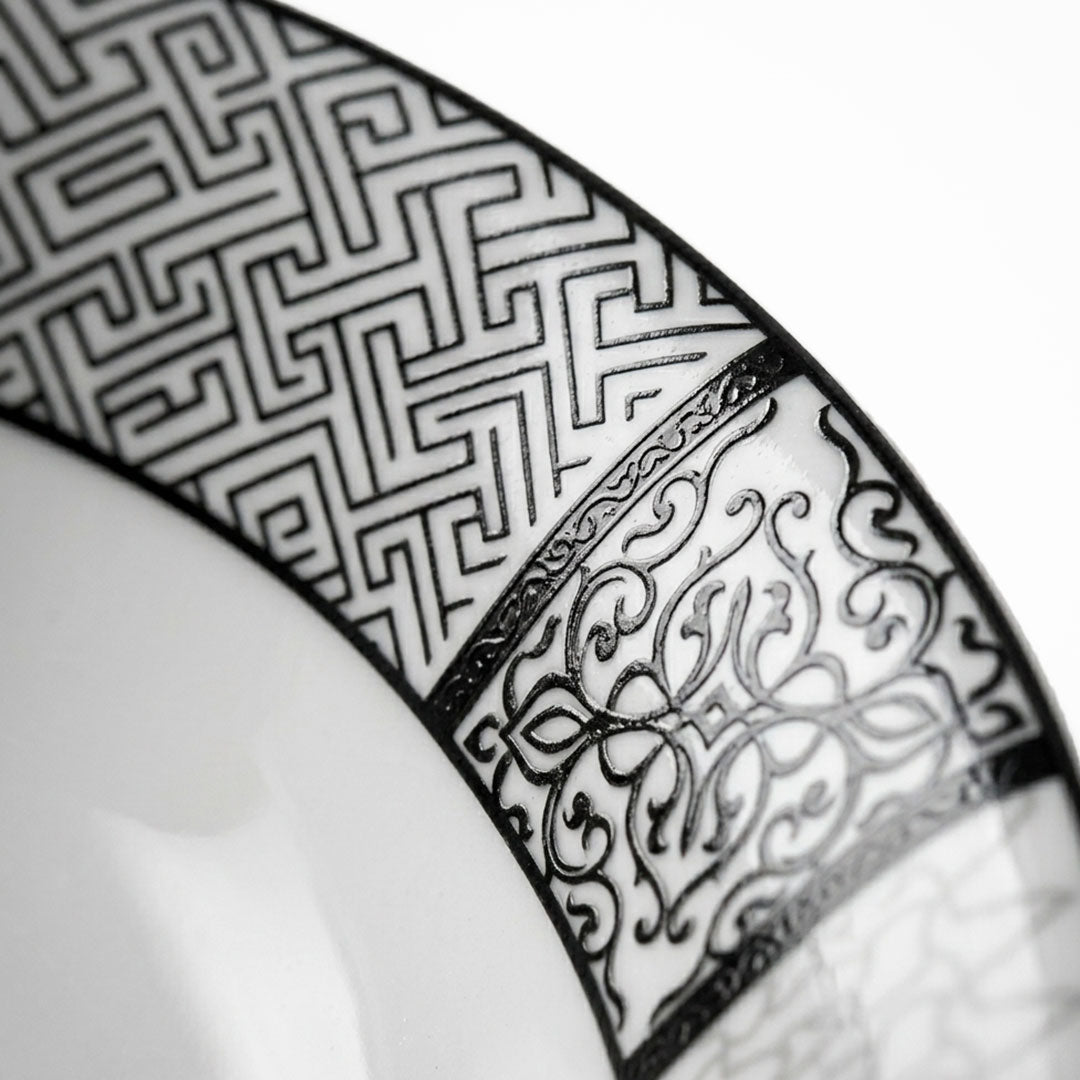 BOWL CERAMICO 15.5CM BORDE NUDO GRIS LH-4252