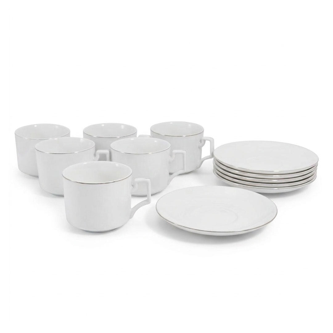 JUEGO LOZA 12PZ PARA TE COLOR BLANCO LH-4256