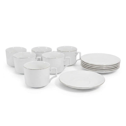 JUEGO LOZA 12PZ PARA TE COLOR BLANCO LH-4256