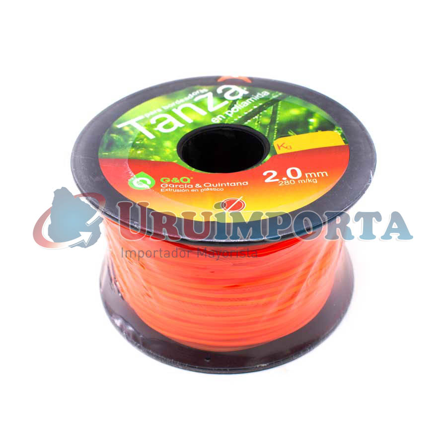 TANZA BORDEADORA REDONDA 2MM 280M URUGUAY 11016