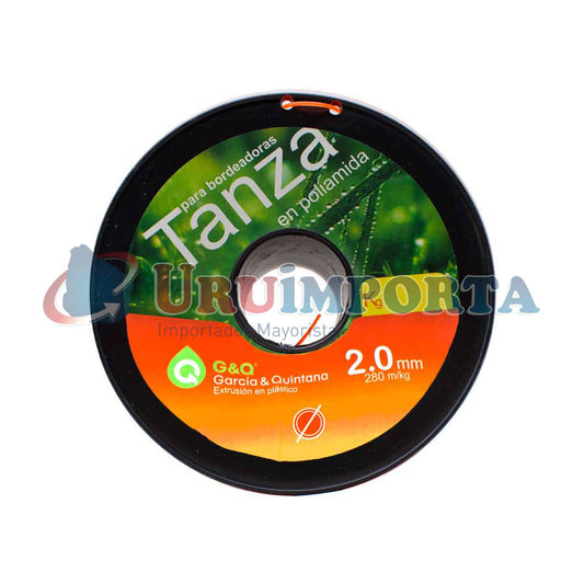 TANZA BORDEADORA REDONDA 2MM 280M URUGUAY 11016