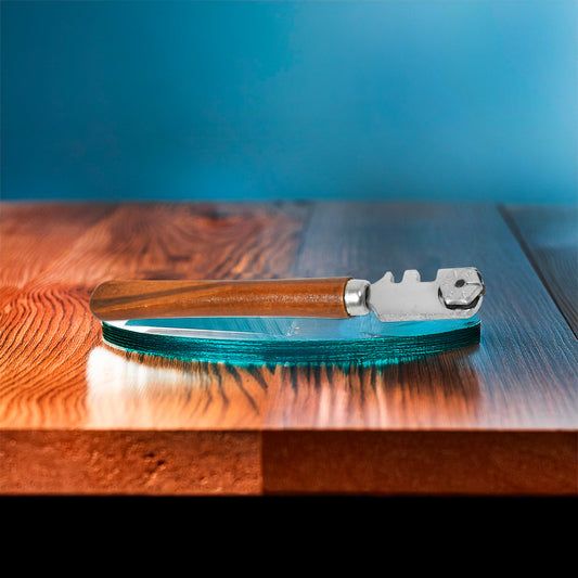 CORTA VIDRIO C/ 6 RUEDAS MANGO DE MADERA LH-171