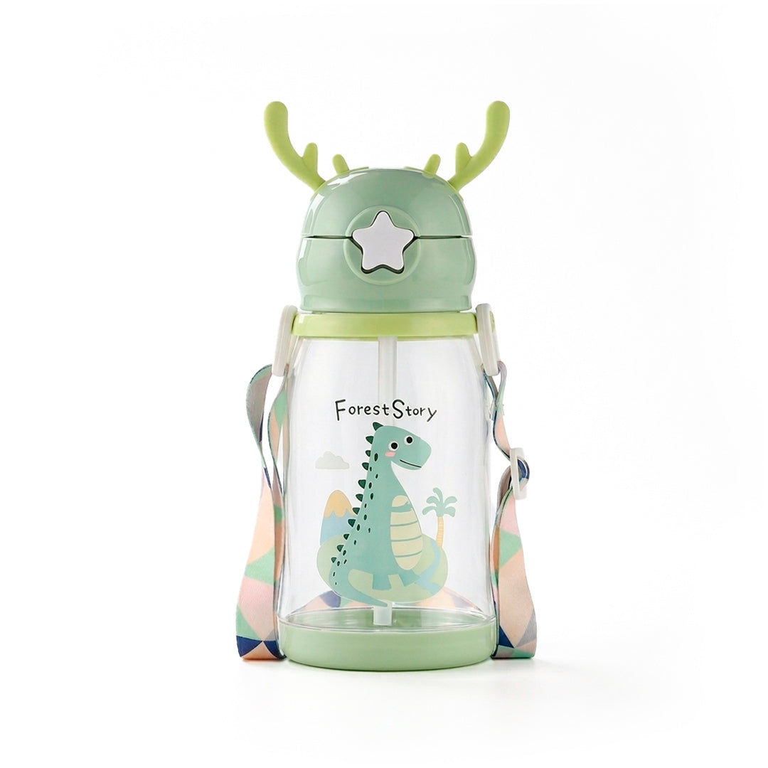 BOTELLA PLASTICA C/SORBITO DISEÑO INFANTIL LH-4069