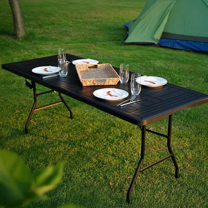 MESA PLEGABLE NEGRA 180X74X74 LH-4272