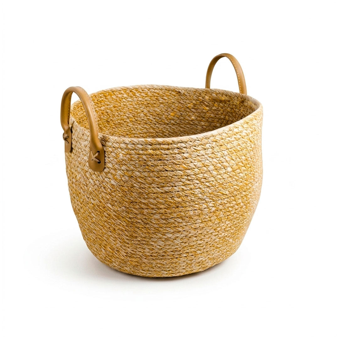 CANASTO DE YUTE NATURAL 31X23CM LH-4187