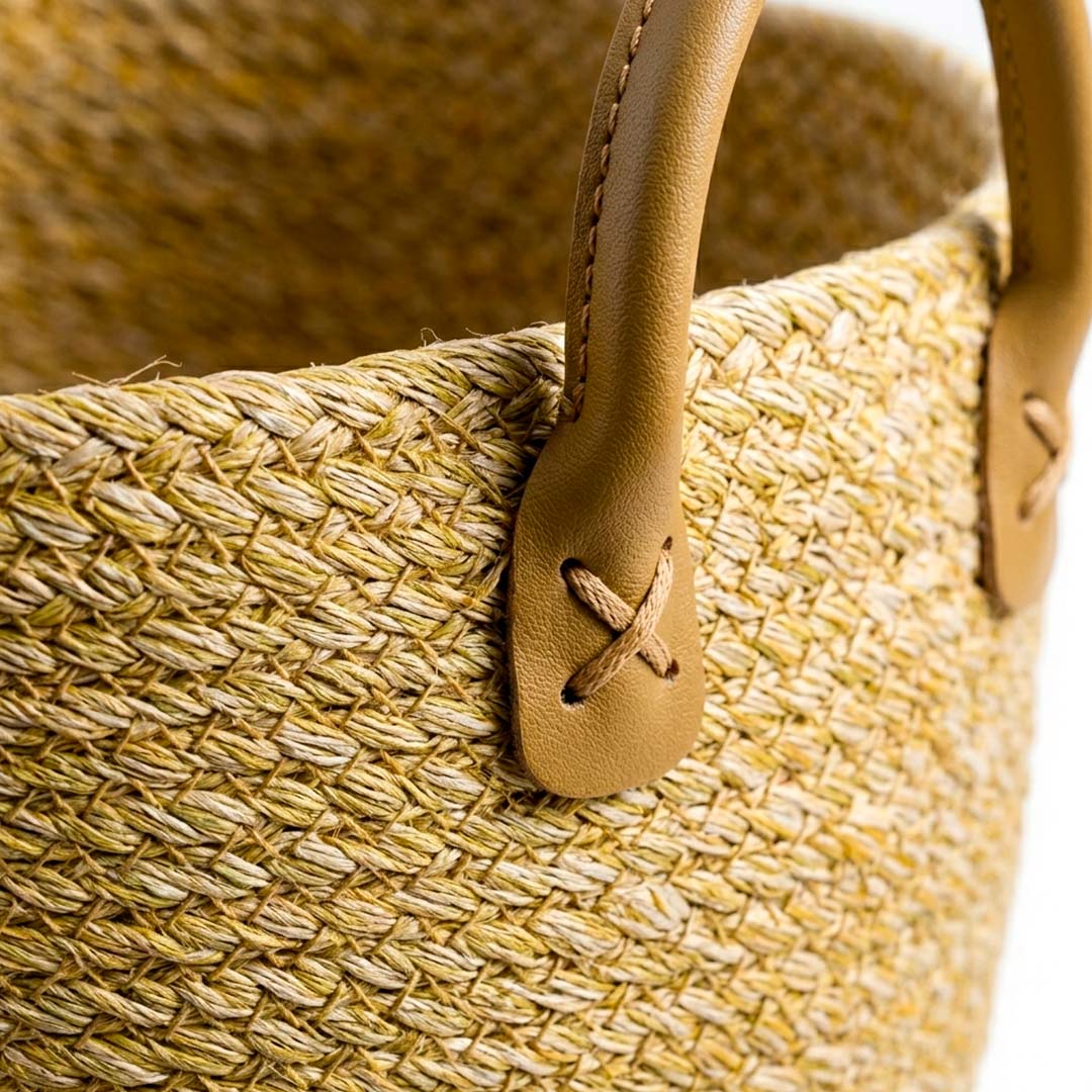 CANASTO DE YUTE NATURAL 31X23CM LH-4187
