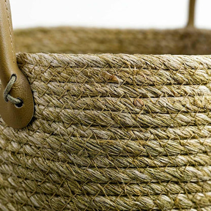 CANASTO DE YUTE NATURAL 29X22CM LH-4188