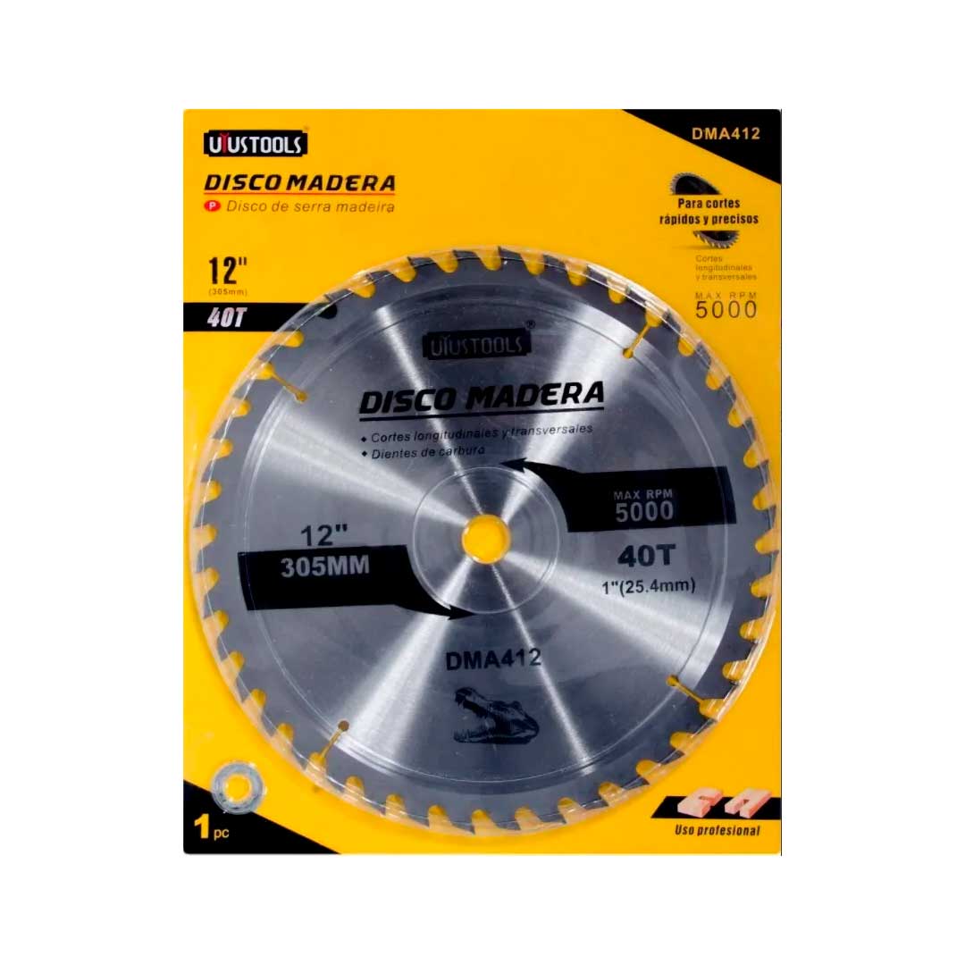 DISCO CORTE MADERA 12″ 40D UYUSTOOLS DMA412