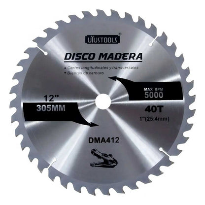 DISCO CORTE MADERA 12″ 40D UYUSTOOLS DMA412