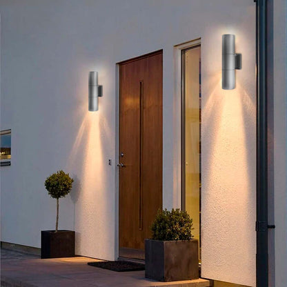 LUMINARIA EXT 2 LUCES 6.5CM DE DIAMET GRIS LH-2807