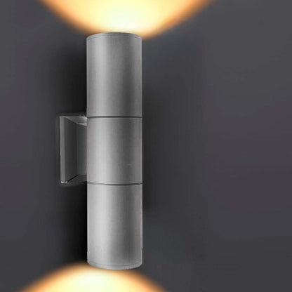 LUMINARIA EXT 2 LUCES 6.5CM DE DIAMET GRIS LH-2807
