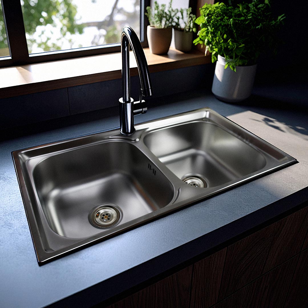 PILETA DOBLE  78X43X19CM   LH-4417