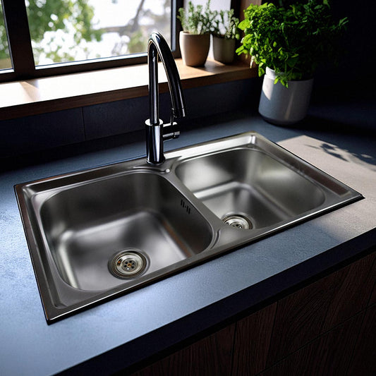 PILETA DOBLE  78X43X19CM   LH-4417
