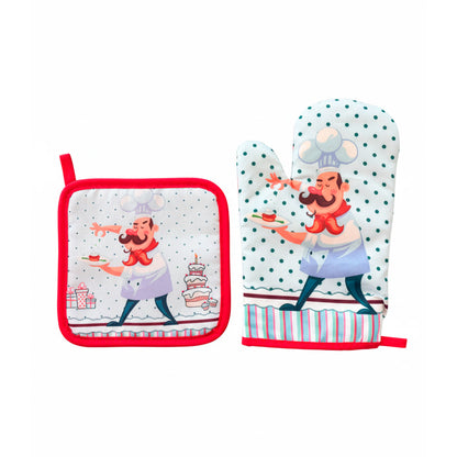SET DE MANOPLA Y AGARRADERA DISEÑO VARIOS LH-4631