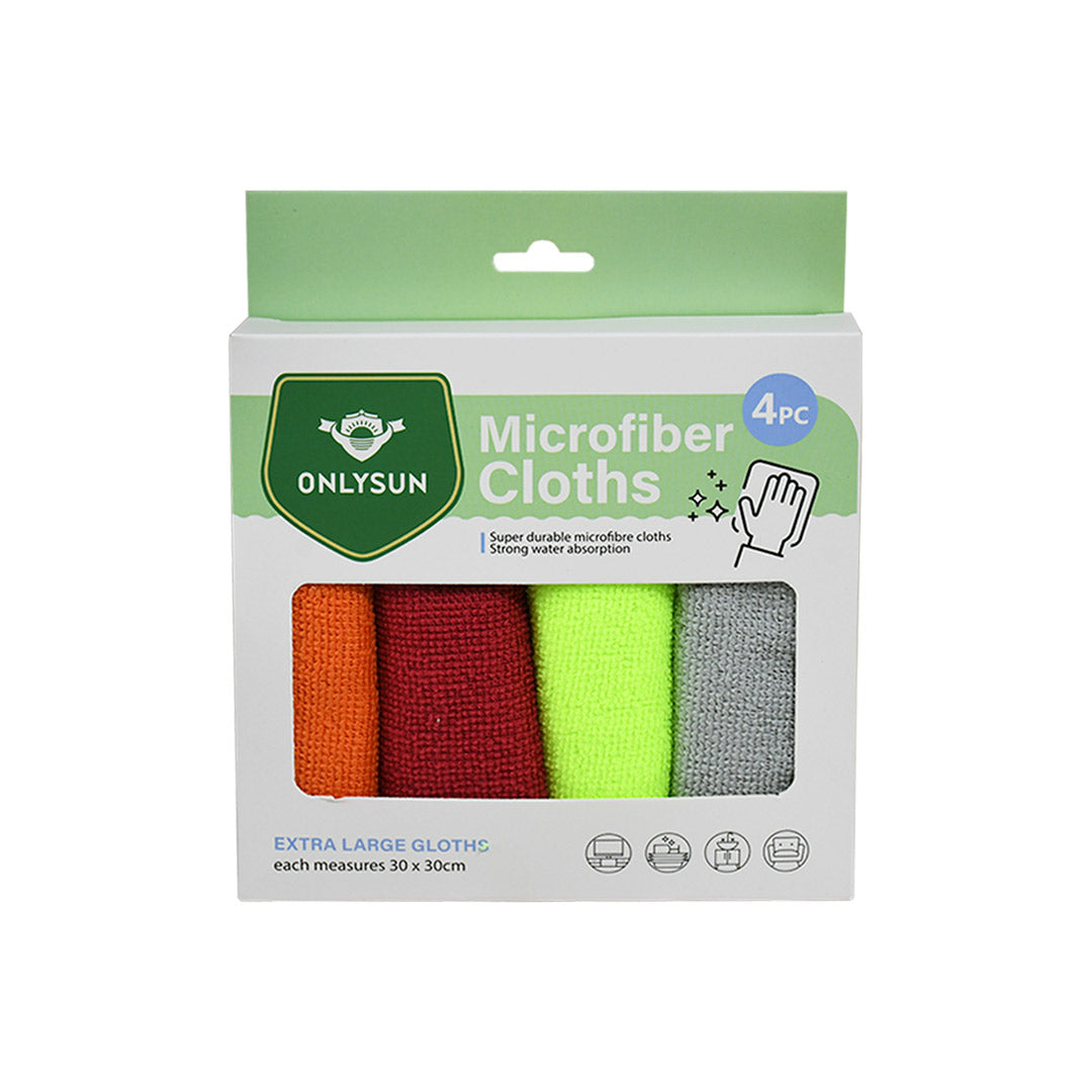 PAÑO MICROFIBRA 30X30CM 4 UNIDADES EN CAJA LH-4647