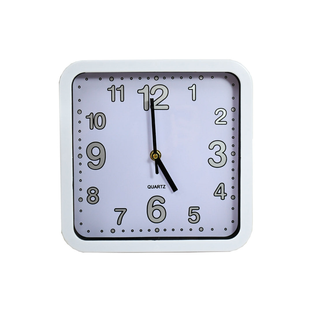 RELOJ CUADRADO BORDE FLUORECENTE 23X23CM LH-4843