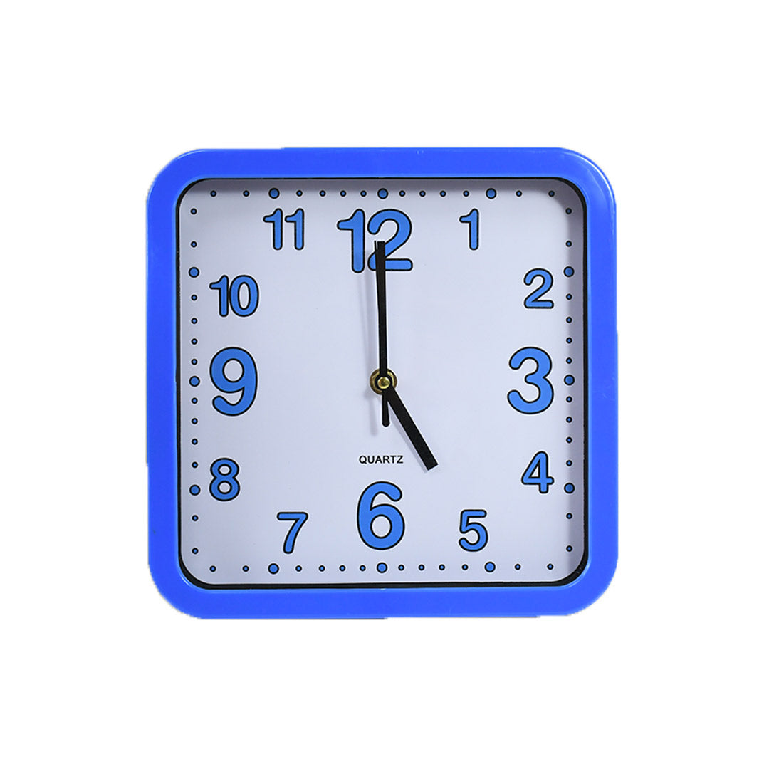 RELOJ CUADRADO BORDE FLUORECENTE 23X23CM LH-4843