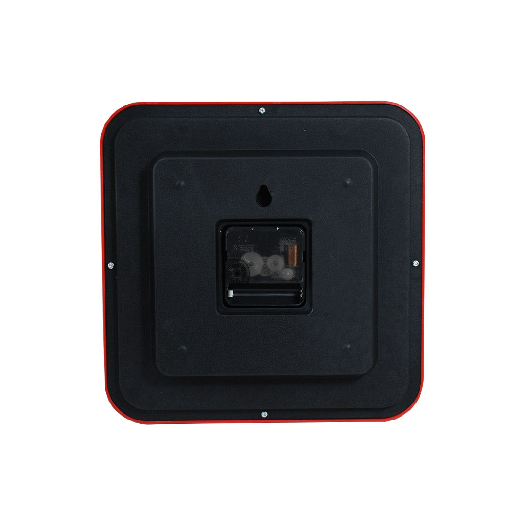 RELOJ CUADRADO BORDE FLUORECENTE 23X23CM LH-4843