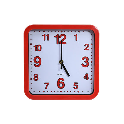 RELOJ CUADRADO BORDE FLUORECENTE 23X23CM LH-4843