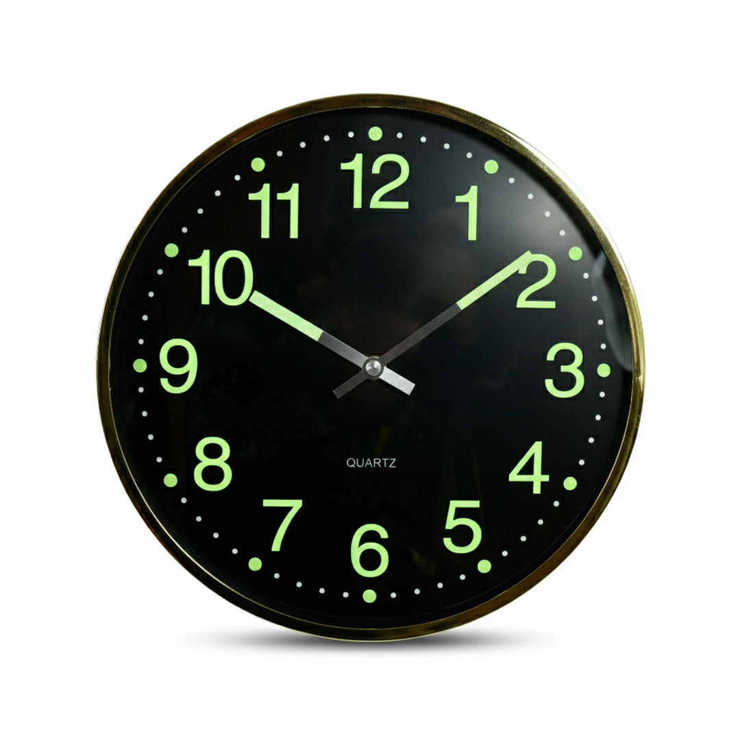 RELOJ REDONDO NUMEROS EN FLUORECENTE LH-4848
