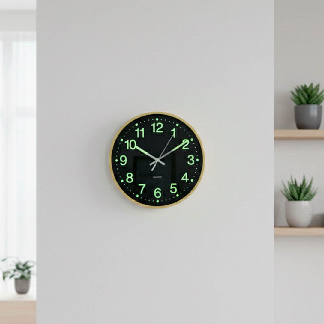 RELOJ REDONDO NUMEROS EN FLUORECENTE LH-4848