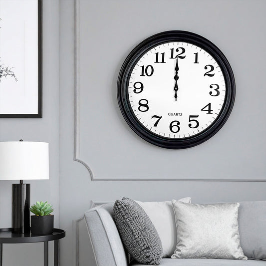 RELOJ REDONDO BORDE NEGRO DE 45CM LH-4849